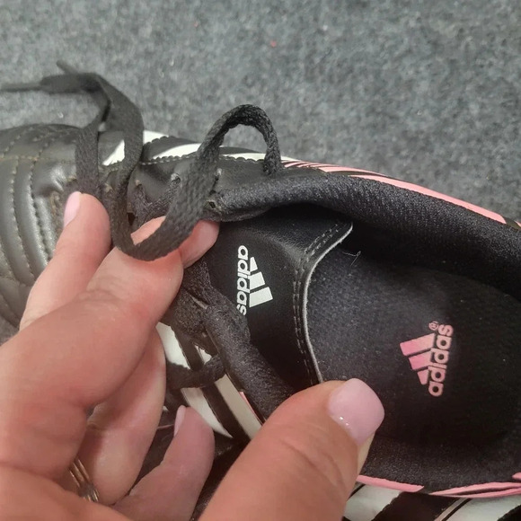 Adidas Q21025 Male Youth Soccer Cleats Black White Pink US 2 1/2 - Picture 10 of 15